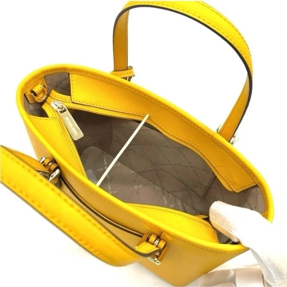Michael Kors Xsmall Top Zip Tote Crossbody Bag Jasmine Yellow